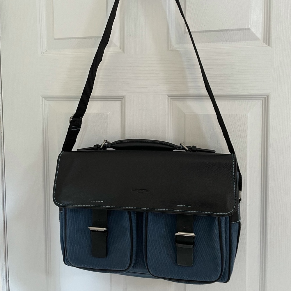 Vintage Lancel biker messenger (canvas / leather) 10yr+ old
